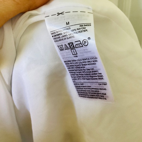 GAP Fit & Flair Blue Floral Cami Summer Dress Ruched Back Lined Women’s Sz M - Picture 9 of 14